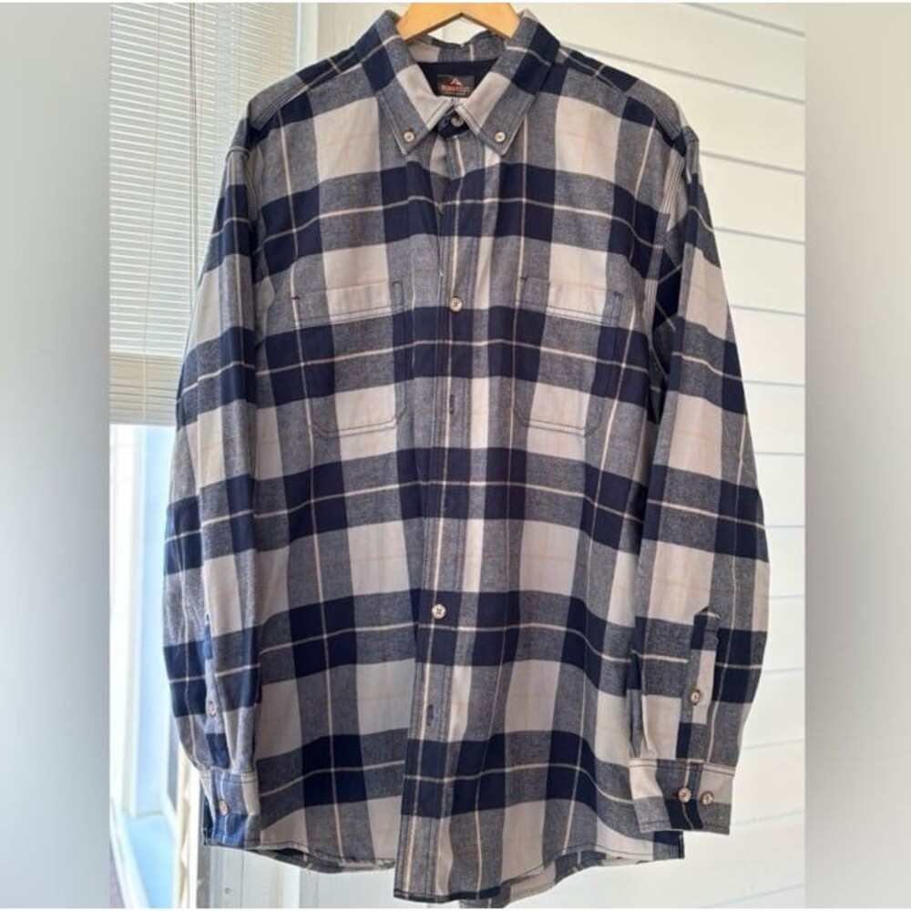 Navy & Gray Plaid Men’s Shirt